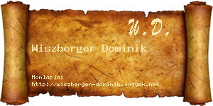 Wiszberger Dominik névjegykártya